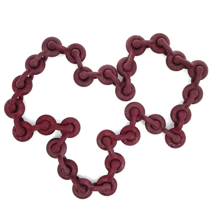 20 Inch Aubergine Nylon Link Necklace