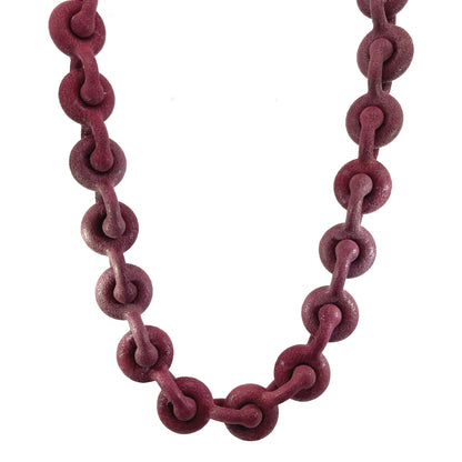 20 Inch Aubergine Nylon Link Necklace