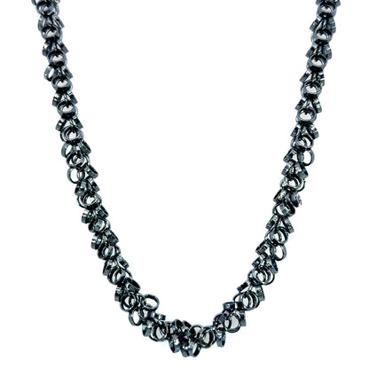 30.5" Oxidized Sterling Silver Confetti Chain