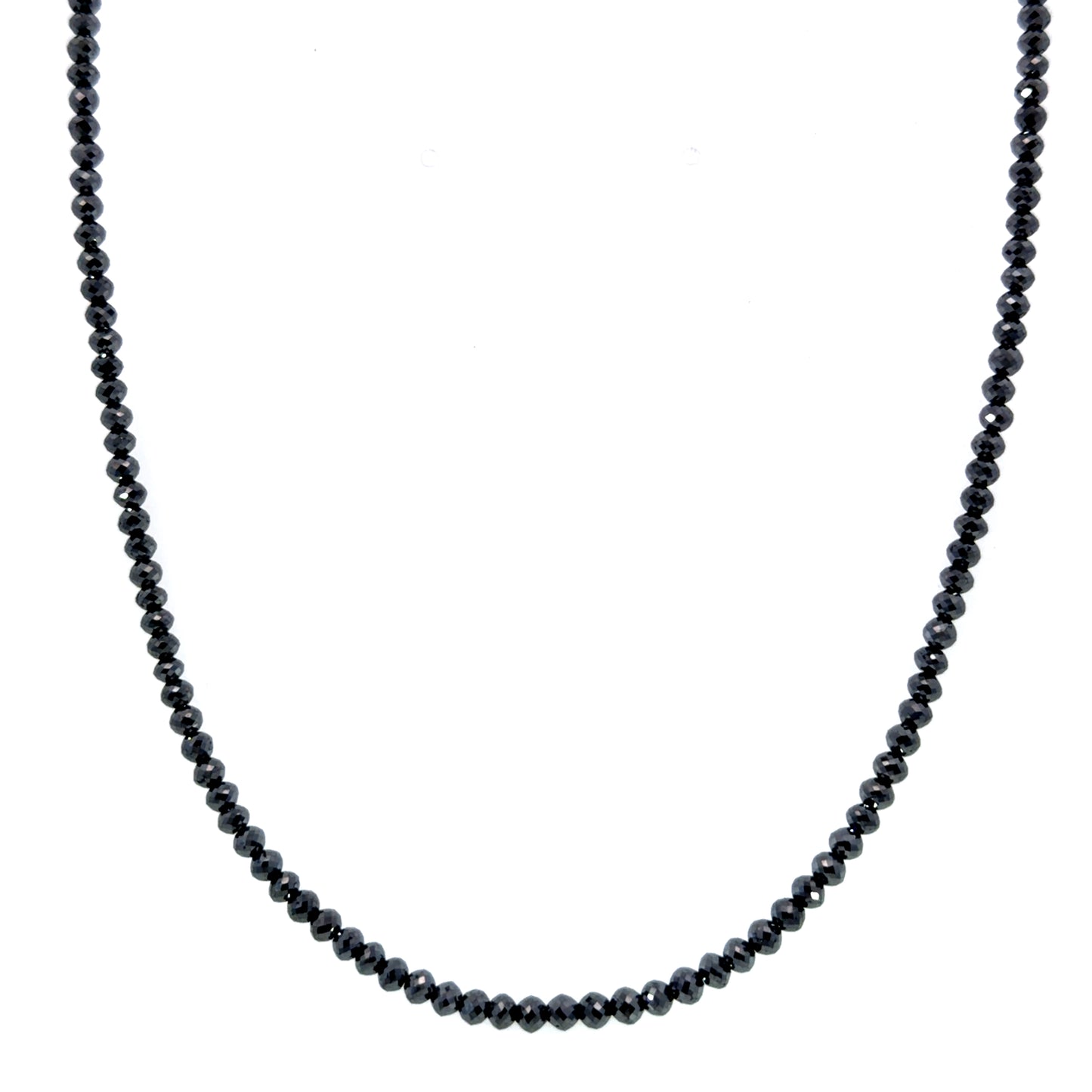 27.99ct Black Diamond Necklace with a Yellow Gold Clasp