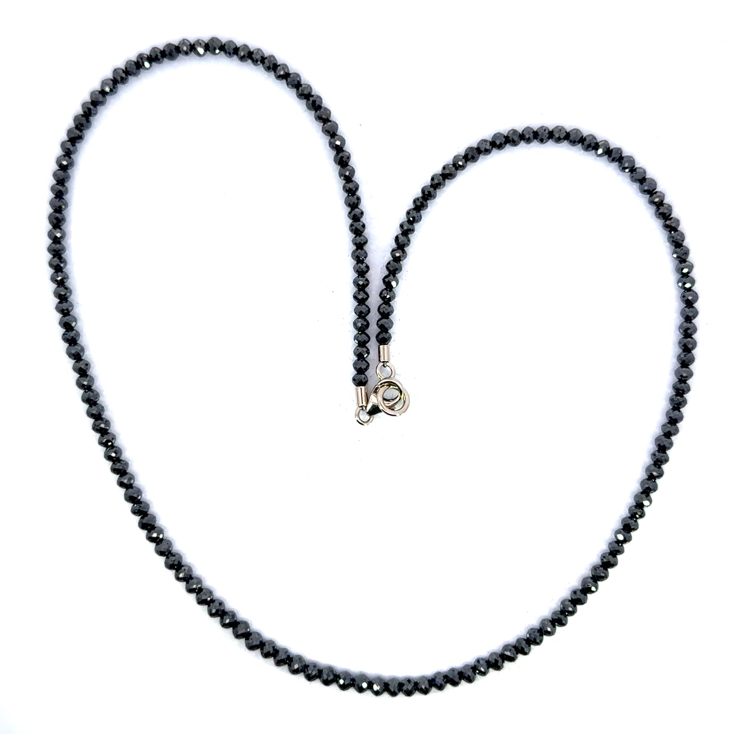 27.99ct Black Diamond Necklace with a Yellow Gold Clasp