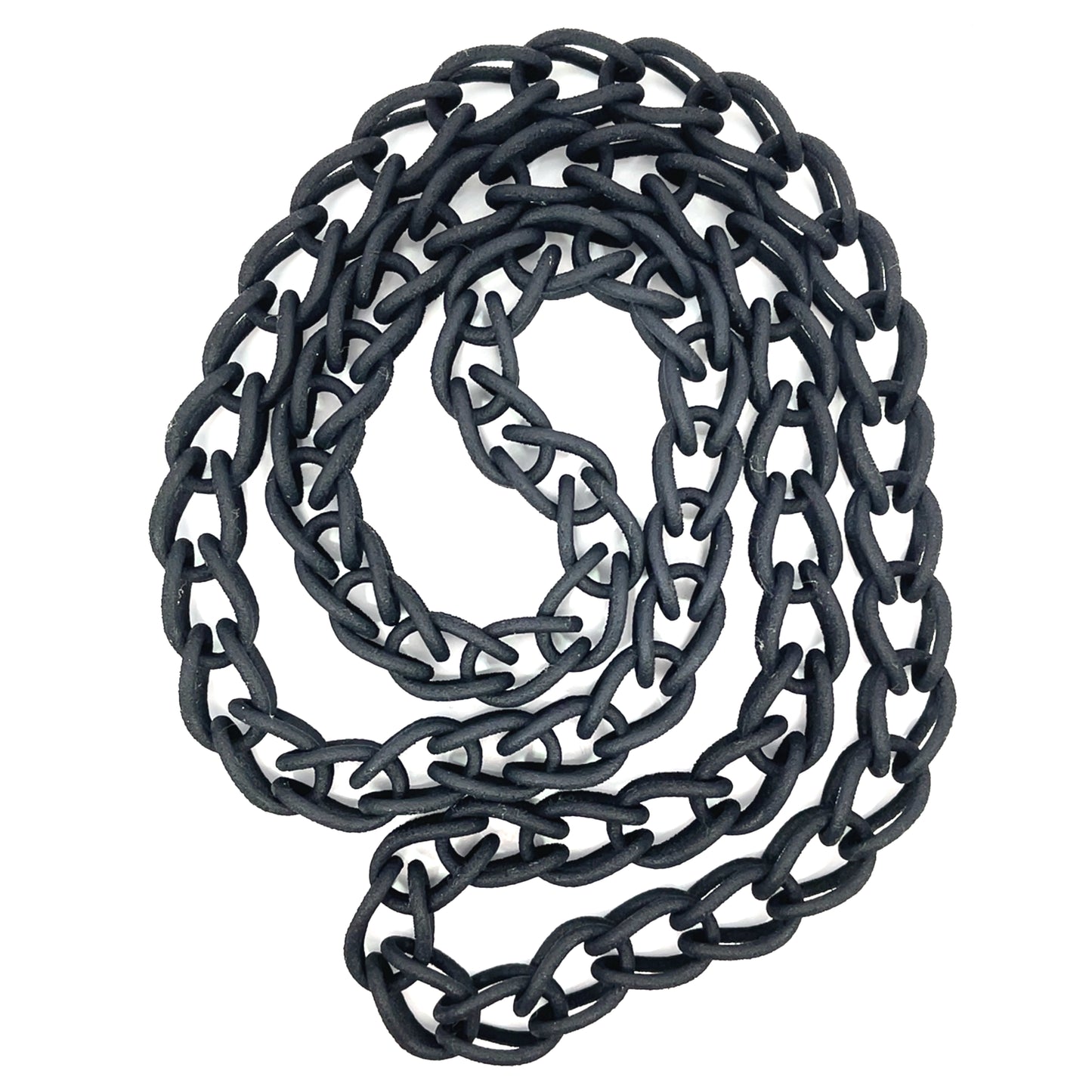 32 Inch Black Nylon Folded Link Necklace