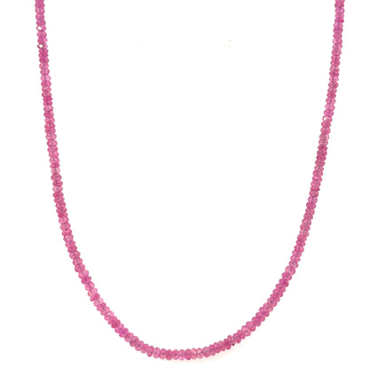 35.77ct Pink Sapphire Strand with Rose Gold Clasp