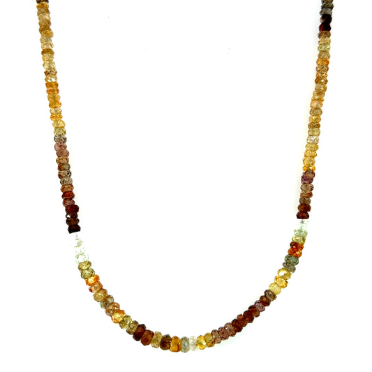 35" Multicolor Brown Zircon Necklace