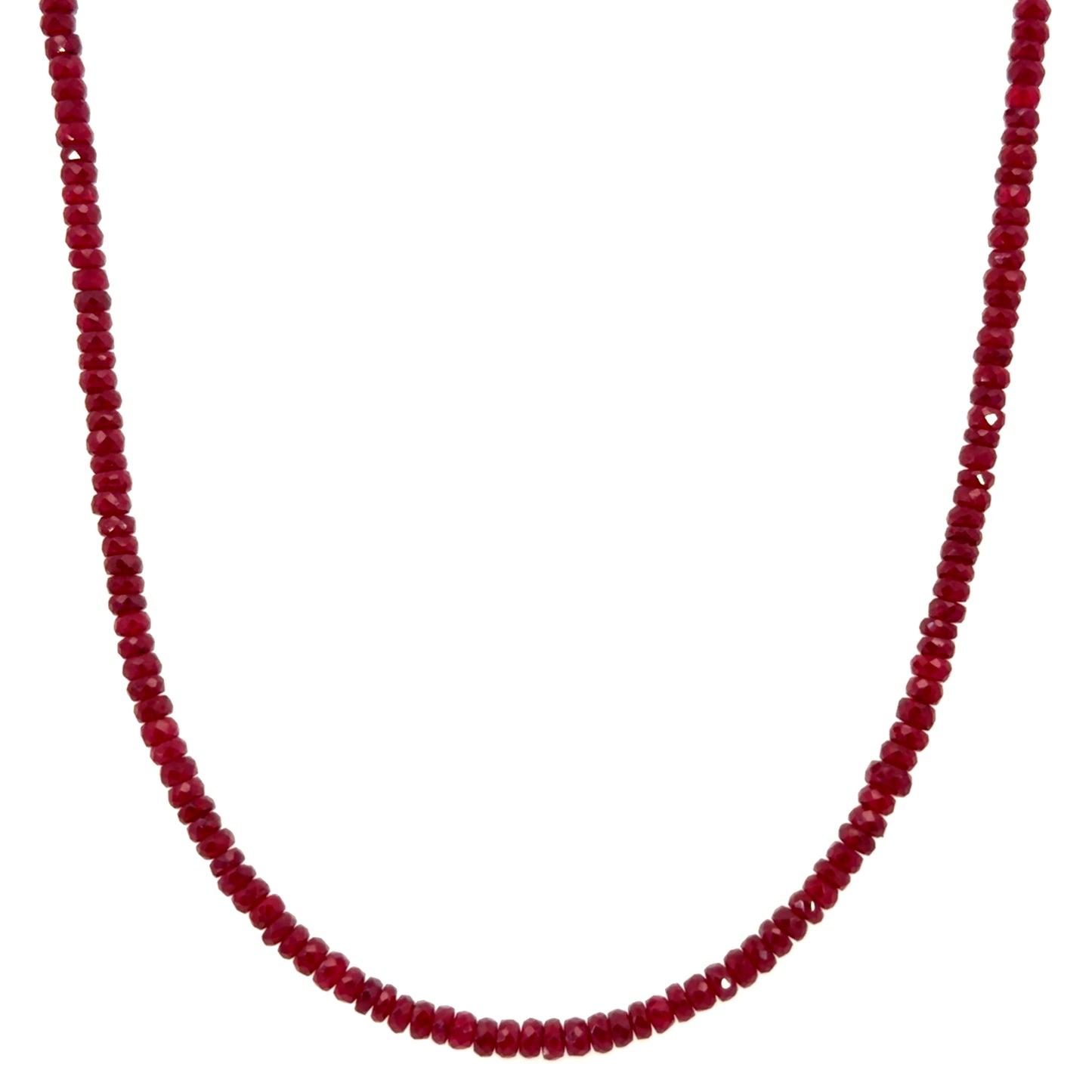 47.43ct Ruby Strand with Yellow Gold Clasp