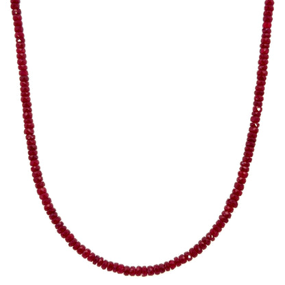 47.43ct Ruby Strand with Yellow Gold Clasp