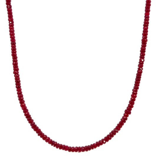 47.43ct Ruby Strand with Yellow Gold Clasp