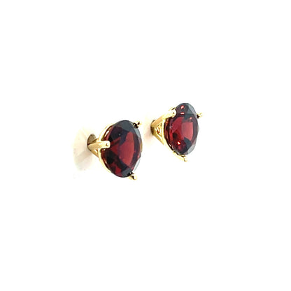 Garnet Studs 18k Yellow Gold