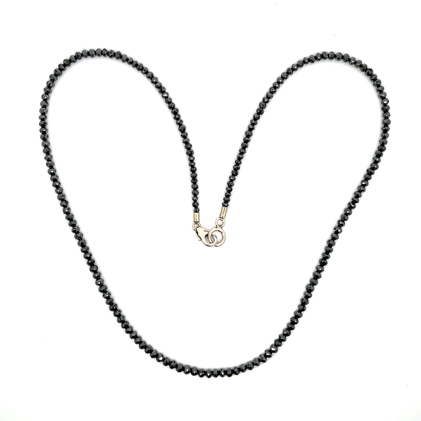 Black Diamond Strand with White Gold Clasp