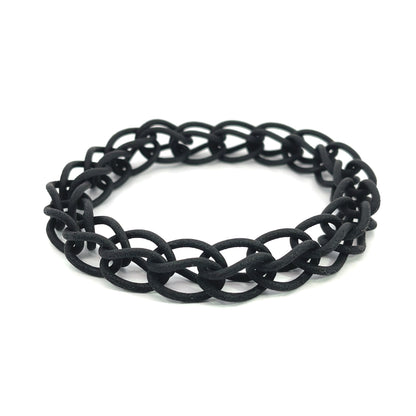 Black Nylon Thin Link Bracelet