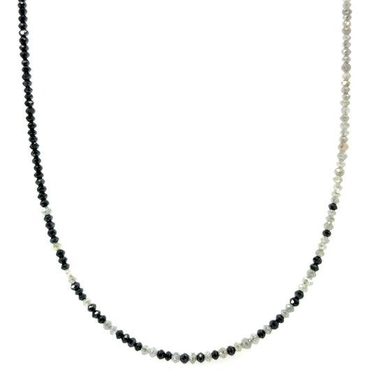 27.41ct Blended Black and Gray Diamond Strand