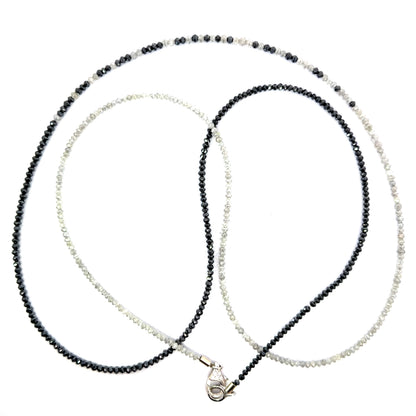 27.41ct Blended Black and Gray Diamond Strand