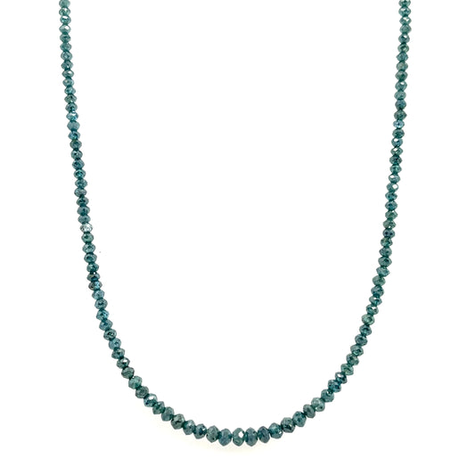 Blue Diamond Strand with Yellow Gold Clasp