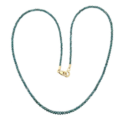 Blue Diamond Strand with Yellow Gold Clasp