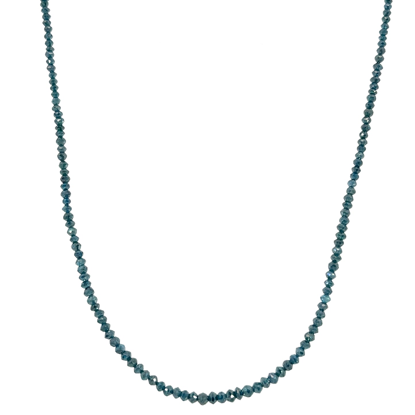 14.94tcw Blue Diamond Necklace with a Rose Gold Clasp