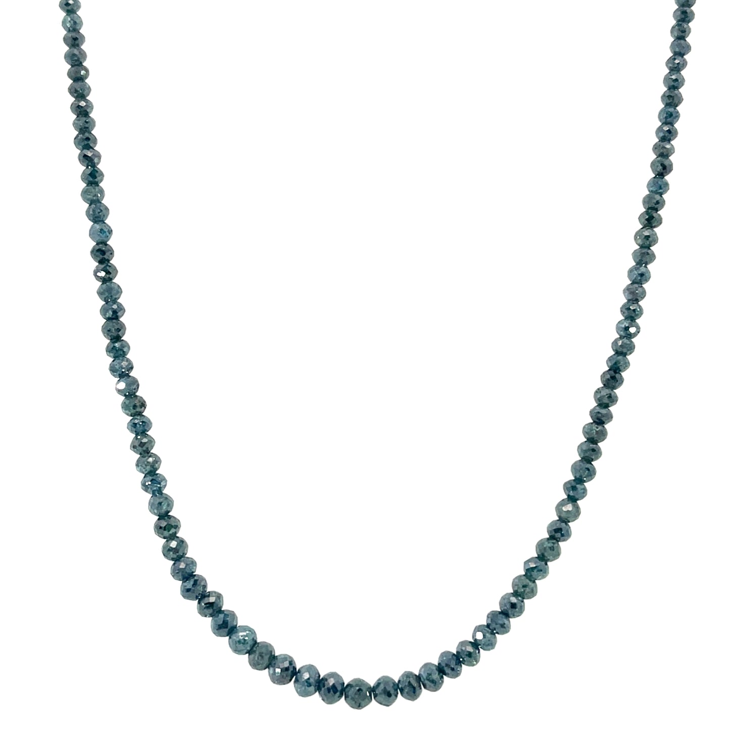 30.2tcw Blue Diamond Necklace with an 18k White Gold and Diamond Clasp