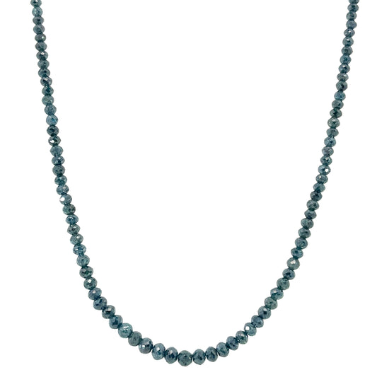 30.2tcw Blue Diamond Necklace with an 18k White Gold and Diamond Clasp