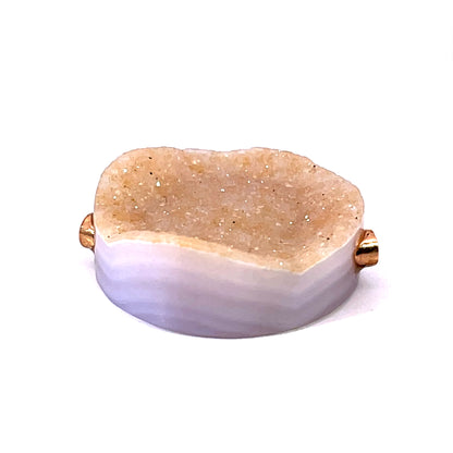 Champagne Druzy Clasp with 18k Rose Gold Key