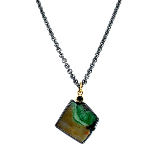 Emerald in Matrix Pendant