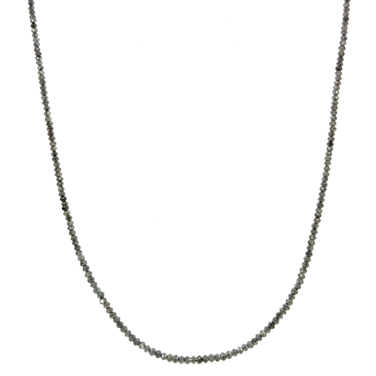 11.66ct Gray Diamond Necklace with Rose Gold Clasp