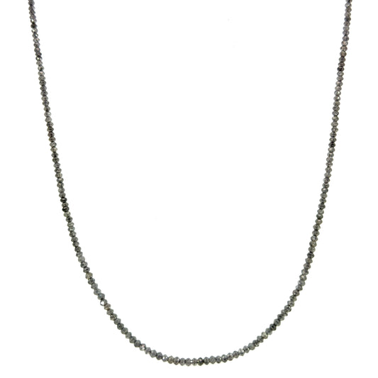 11.66ct Gray Diamond Necklace with Rose Gold Clasp