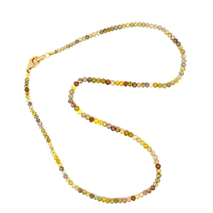 31.26ct. Multi Yellow Diamond Bead Necklace