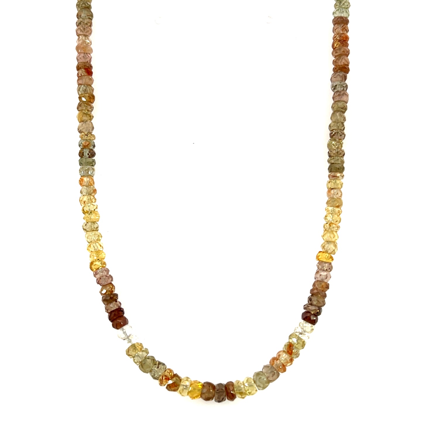Multicolor Zircon Necklace with Rose Gold Clasp