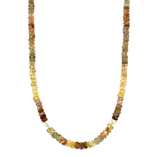 Multicolor Zircon Necklace with Rose Gold Clasp