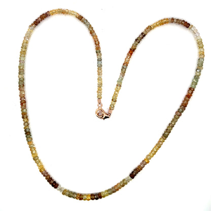 Multicolor Zircon Necklace with Rose Gold Clasp