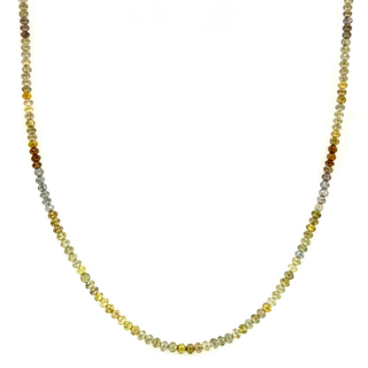 24.21ct Multicolored Yellow Diamond Necklace with Yellow Gold Clasp