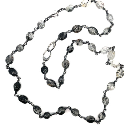 Ombre Tourmilated Quartz Necklace