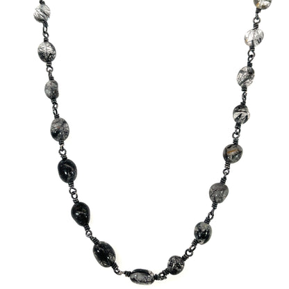 Ombre Tourmilated Quartz Necklace