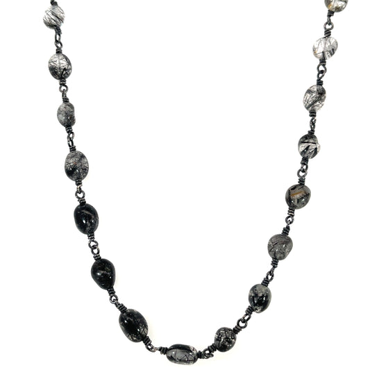 Ombre Tourmilated Quartz Necklace