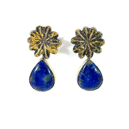 Sterling Silver Lapis Earring Jackets