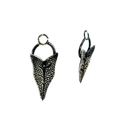 Oxidized Sterling Silver Leaf Earring Jackets