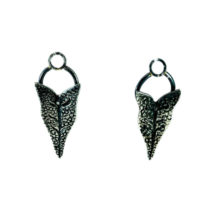 Oxidized Sterling Silver Leaf Earring Jackets