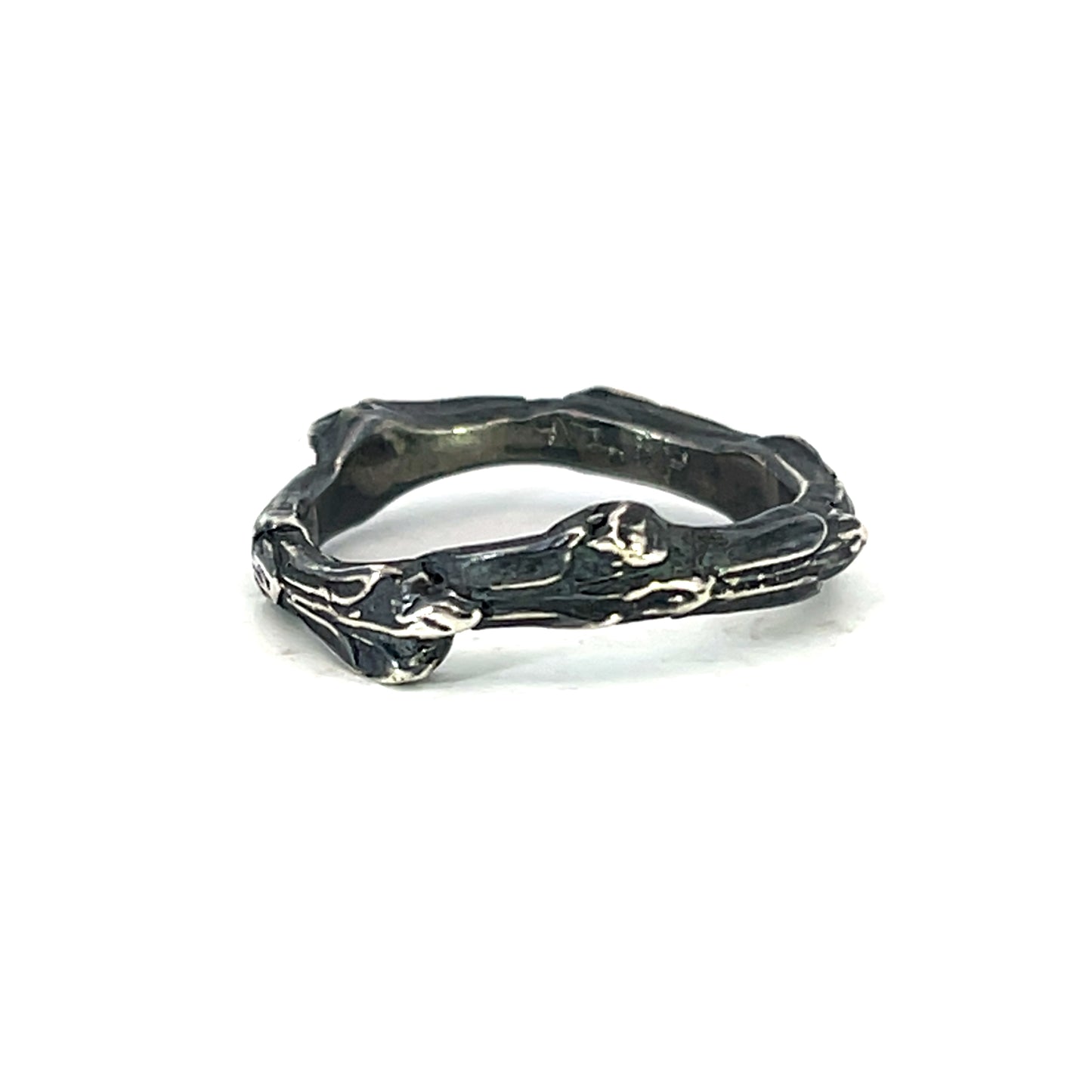 Oxidized Sterling Silver Twig Ring