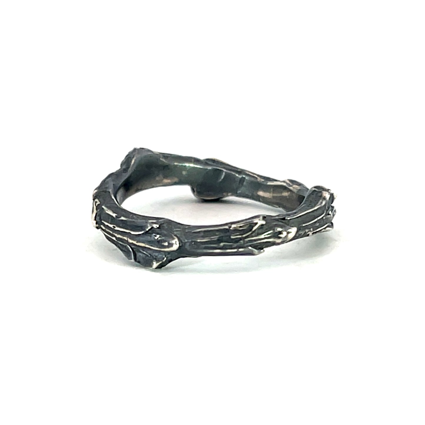 Oxidized Sterling Silver Twig Ring