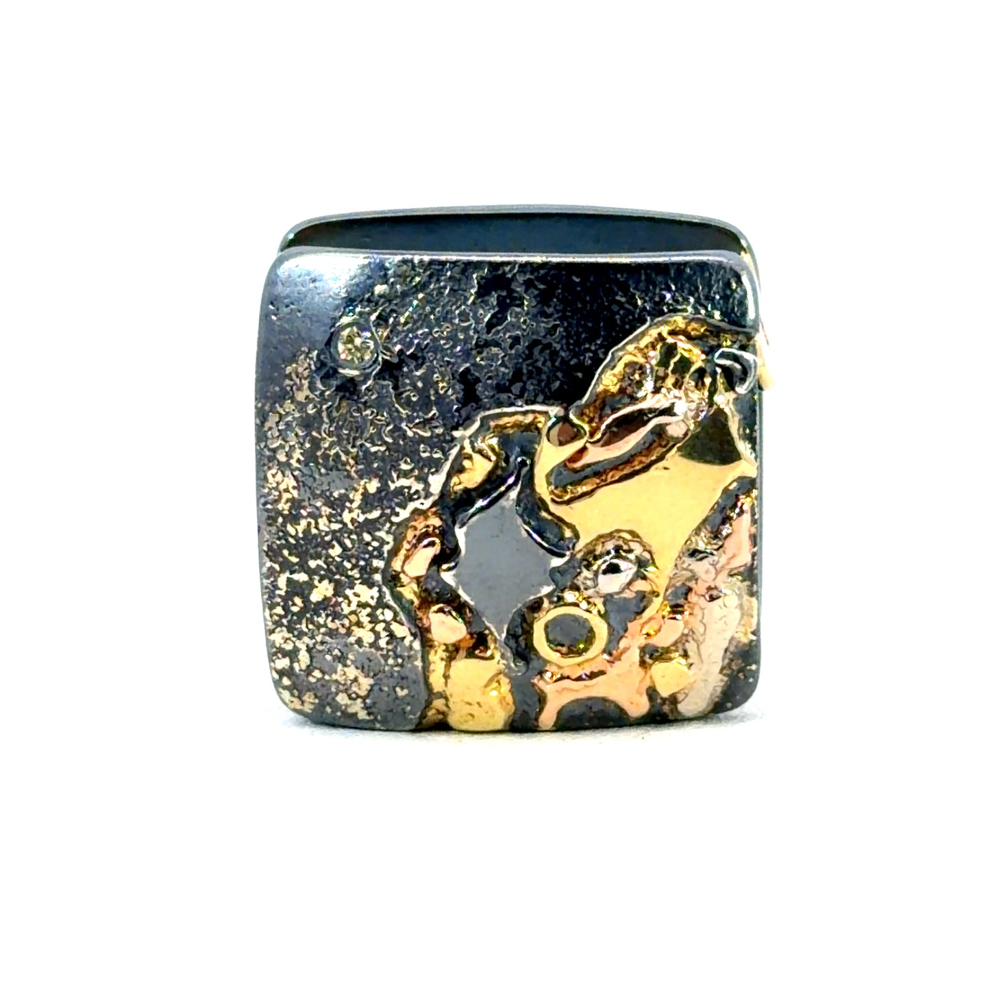 Oxidized Sterling Silver Funny Metal "Modullyn" Double-Sided Clasp