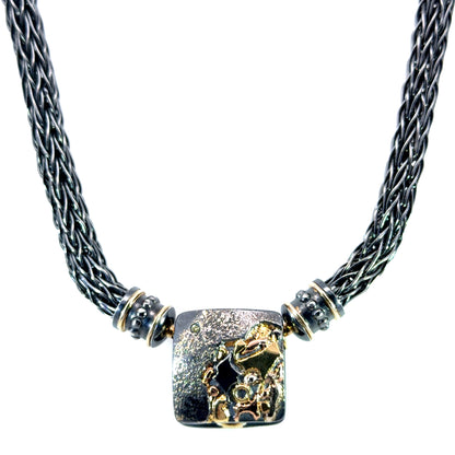 Oxidized Sterling Silver Funny Metal "Modullyn" Double-Sided Clasp