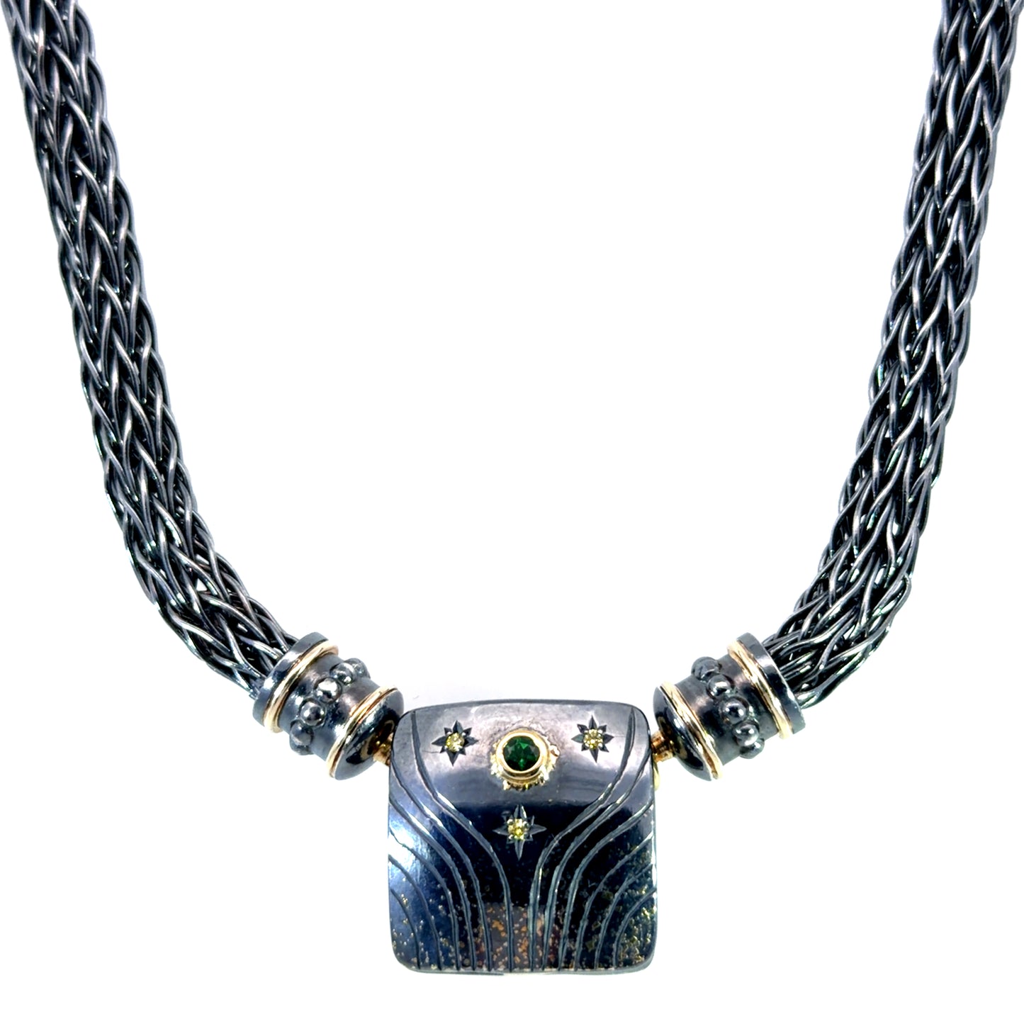 Oxidized Sterling Silver Funny Metal "Modullyn" Double-Sided Clasp