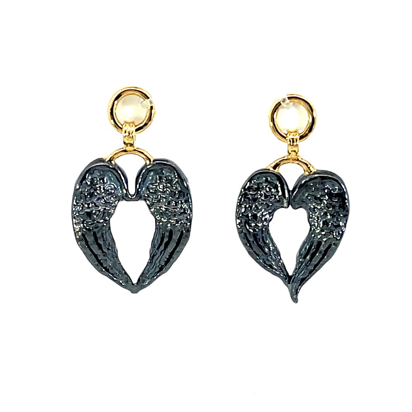 Oxidized Sterling Silver Angel Wing Jackets