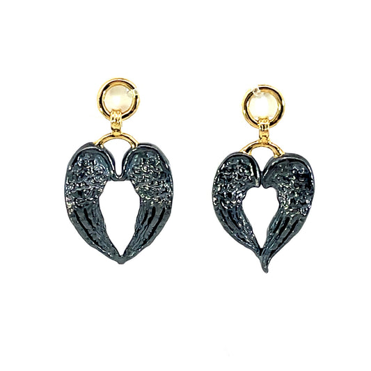 Oxidized Sterling Silver Angel Wing Jackets