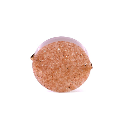 Pink Druzy Clasp with 18k Rose Gold