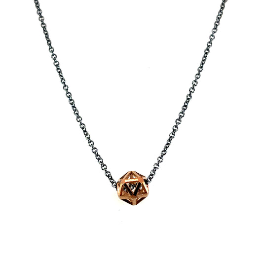 Rose Gold Plated Isohedron Necklace