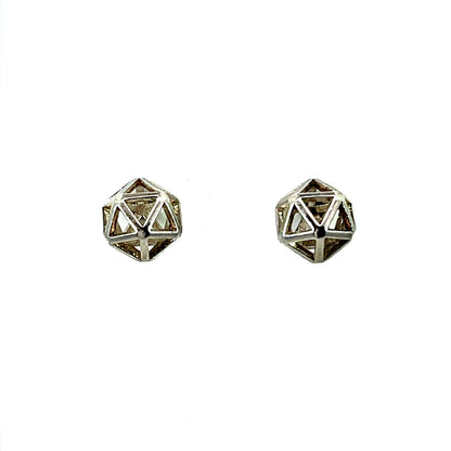 Sterling Silver Isohedron Studs