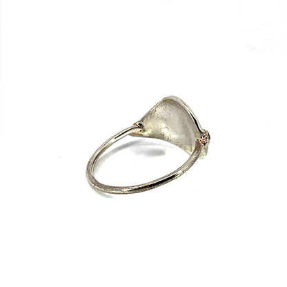 Sterling Silver and 14k Yellow Gold Pearshape Ring