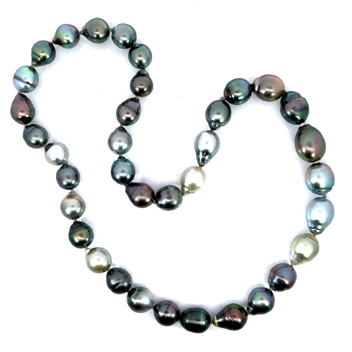 Baroque Tahitian Pearl Necklace with "Modullyn" Self Clasp