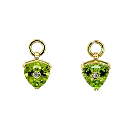 18k Yellow Gold Peridot Torus Earring Jackets