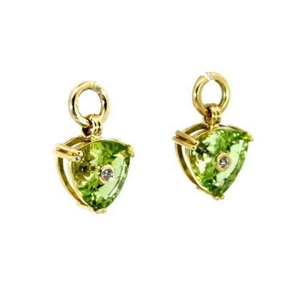 18k Yellow Gold Peridot Torus Earring Jackets